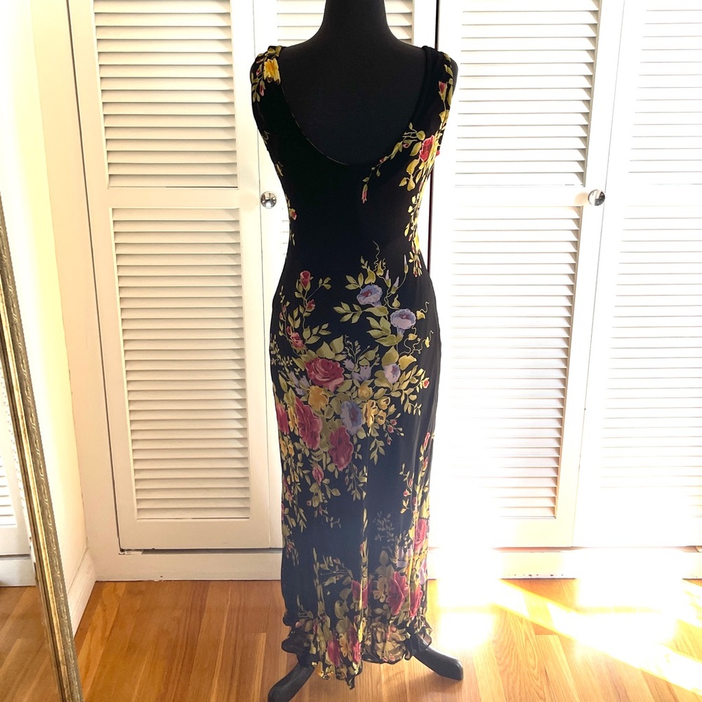 Floral Black Maxi Dress - Picture 3 of 6